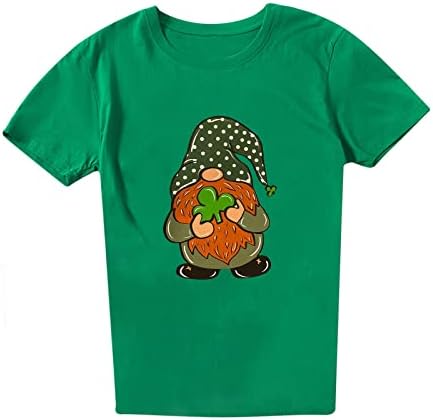 Mulheres Mangas curtas T-shirt Day de St. Patrick Green Y2K Tops Camise