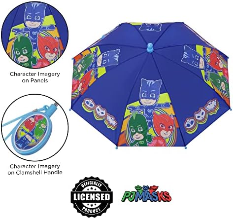 Hasbro Boys Umbrella e Poncho Rain Capat Set, PJ Masks Rain Wear para criança 2-3 ou crianças 4-7