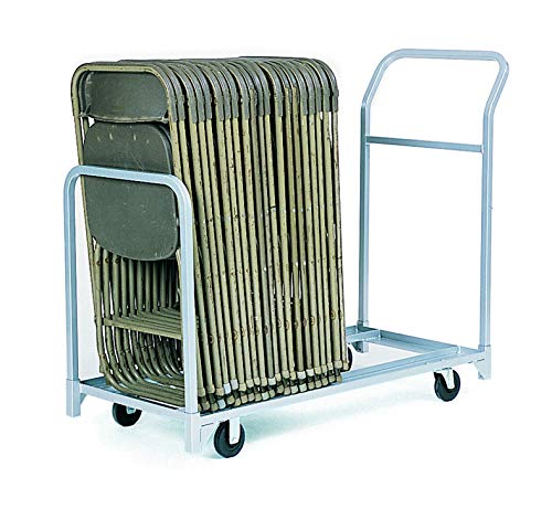 Raymond dobrou e empilhou a bolsa de cadeira com rodízios de borracha dura, capacidade de carga de 300 libras, 50-3/4