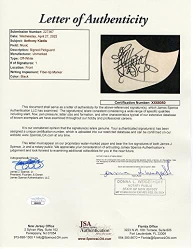 Anthony Kiedis assinou autógrafo em tamanho grande Gibson Epiphone Guitar Guitar w/ James Spence Autenticação JSA Coa - Red Hot Chili Peppers com pulga, Chad Smith e John Frusciante - leite da mãe, açúcar de sangue sexo magik, um minuto quente, californication, a propósito, estádio Arcadium,