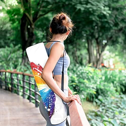 Bolsa de ioga colorida de borboletas boêmias com alça de ombro de ioga bolsa de ginástica bolsa de praia