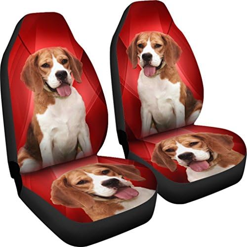 Amazing Beagle Dog Red Print Car Seat Covers
