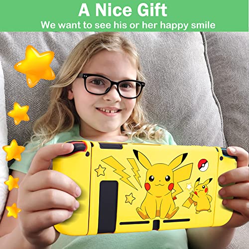 Xcitifun projetado para Nintendo Switch Caso Switch Casos de TPU Joy -Con para meninas meninos crianças fofas kawaii caráter