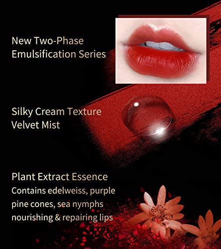 Colorkey Unsenda úmida de veludo laca fosca de seda fosca Lip Lip com novo emulsificante tipo e polímero cruzado, textura de