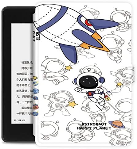 Kindle Case 10th Generation 2019 - Capa de couro PU durável e esbelta Fit 6 '' Kindle, Spaceman de desenho animado