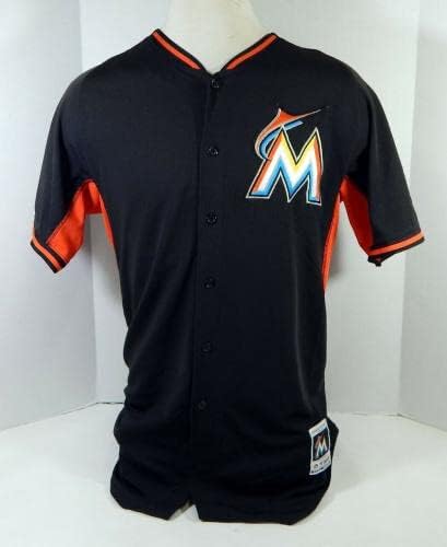 2014-16 Miami Marlins Scott Squier 38 Game usou Black Jersey Ex ST BP 46 958 - Jogo usado MLB Jerseys