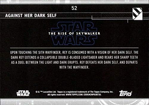 2020 Topps Star Wars The Rise of Skywalker Série 252 contra seu cartão de negociação Dark Self Rey