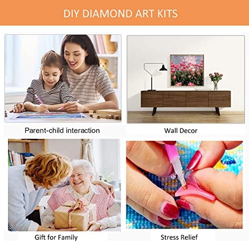 Kits de pintura de diamante para adultos para adultos, kit de arte de diamante de diamante Tai chi, broca de broca completa redonda,
