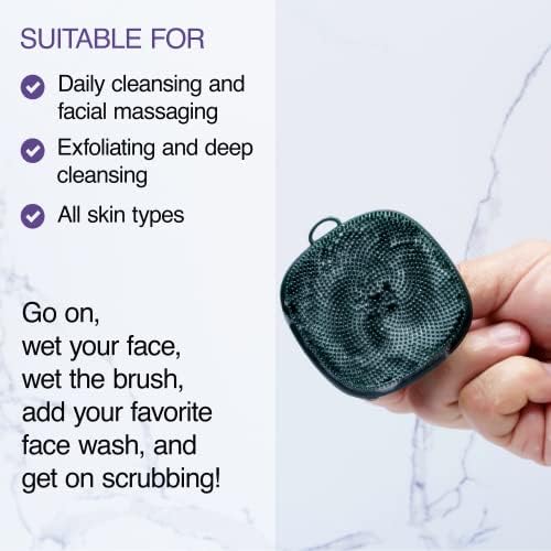 The Man Silicone Face Screwber for Men - Massageador de face do esfoliante suave - escova de rosto flexível para homens - remove
