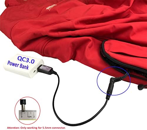 Smarkey Adaptador de jaqueta aquecida CABELO USB CABO DE PULL PARA MILWAUKEE, DEWALT, REVEAN, SNAP-ON, METABO, CRANDA, AEG,