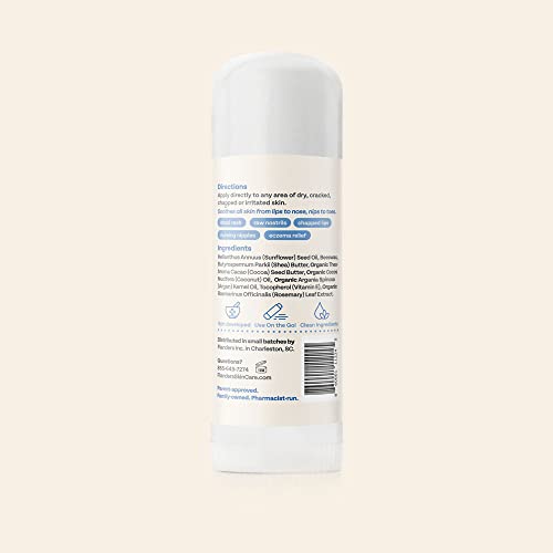 Flandres Cura Balm Beca | Fragrância grátis | Para pele sensível | Alívio suave para pele seca, rachada e irritada | erupção cutânea, narinas cruas, mamilos de amamentação, bochechas e lábios rachados, etc |