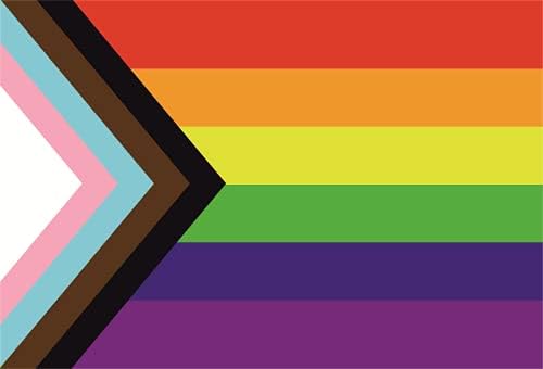 Bandeira LGBTQ Pride Pride - 4x6 All Weather Vinyl Decals Adesivo - LGBTQ+ Suporte Ficando Praz