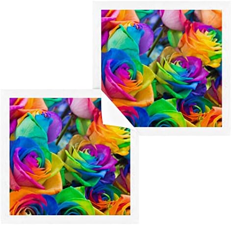 Alaza Wash Ploth Set Rainbow Rose - pacote de 6, panos de algodão, toalhas altamente absorventes e macias da ponta dos dedos
