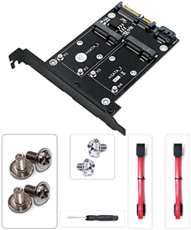 Adaptador de computador Solustre Adaptador MSATA com msata duplo de suporte de slot PCI para dobrar 3. 0 conversor