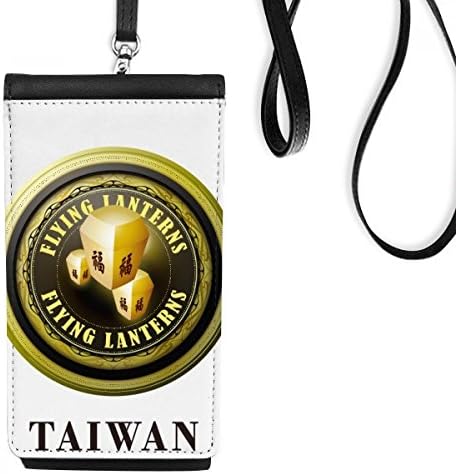 LOGOTO TAIWAN Lanternas voadoras bolsa de carteira de telefone pendurada bolsa móvel bolso preto bolso