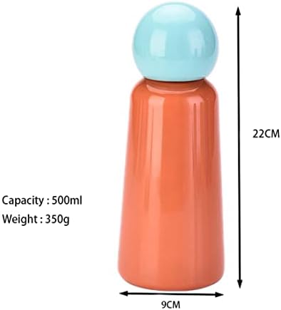 Fafaxoxo 17 oz cerca de 500 ml garrafa de água em aço inoxidável - garrafa de água com isolamento a vácuo -HOT e bebida de