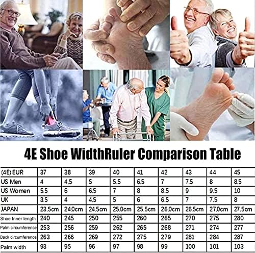 Zbjh sapatos diabéticos extras largos com pés inchados de largura de tamanho grande artrite edema calçado calçado respirável sapatos de almofada de ar leve para mulheres 22.9.2