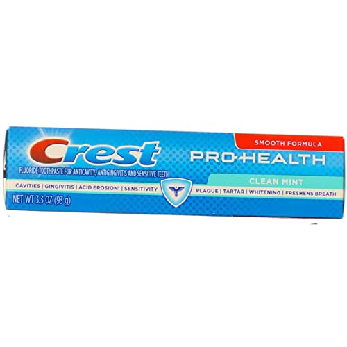 Crega de dente da Crest Pro-Health Clean Mint, 3,3 fl oz