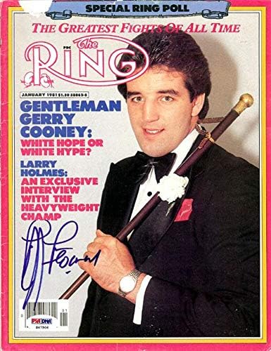 Gerry Cooney autografou a capa da revista Ring PSA/DNA S47506 - Revistas de boxe autografadas