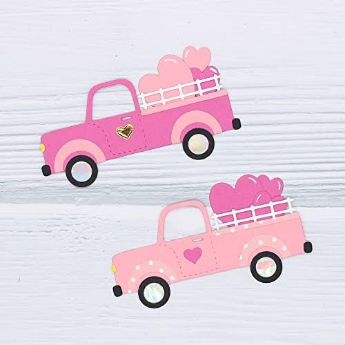 ZFParty Valentine Truck Metal Cutting Dies estênceis para recortes de recados DIY Cartões de papel de gravação decorativa