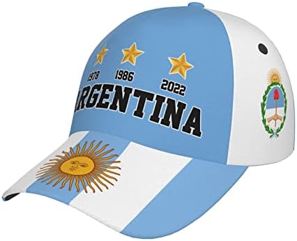 3 estrelas 1978 1986 2022 Campeões Argentina Cap presso de impressão completa adulta unissex fã de chapéu ajustável Caps preto