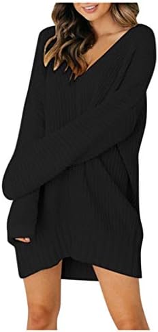 suéter de manga comprida Pimelu para mulheres, pullover de manga comprida Tops de manga comprida Tamas de algodão em V Sweater
