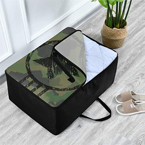 N/ A Bolsa de armazenamento de grande capacidade de N/ A - Camuflagem militar Decoração do organizador de roupas da camuflagem zíper