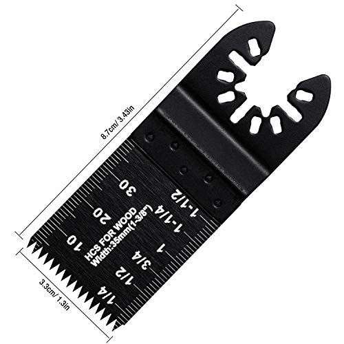 Ettonsun 50pcs Wood Oscilando Blades de serra multitool universal Blades de ferramentas de vários objetivos com dentes