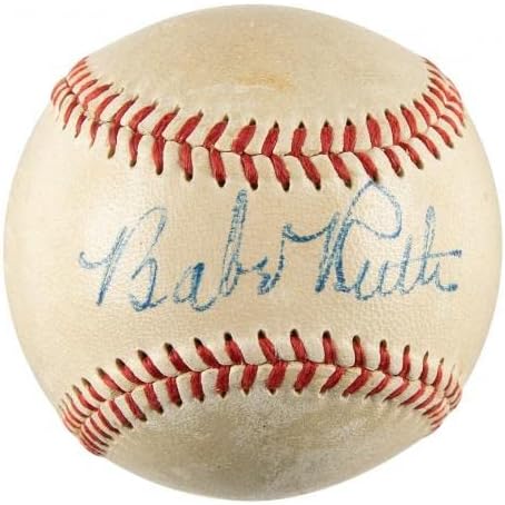 Single Single Single Babe Ruth Assinada American League Baseball DNA PSA - Bolalls autografados