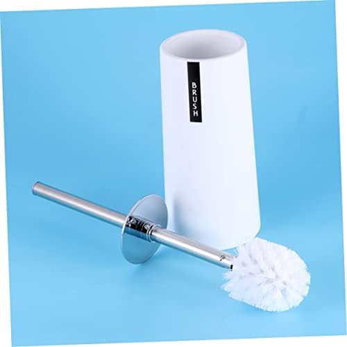 Cabilock Conjunto de aço inoxidável escova de vaso sanitário branco pincel de vaso sanitário pincel de vaso sanitário de vaso