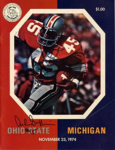 Archie Griffin assinou 23/11/1974 Ohio State vs Michigan Program PSA 38242 - Revistas de faculdade autografadas