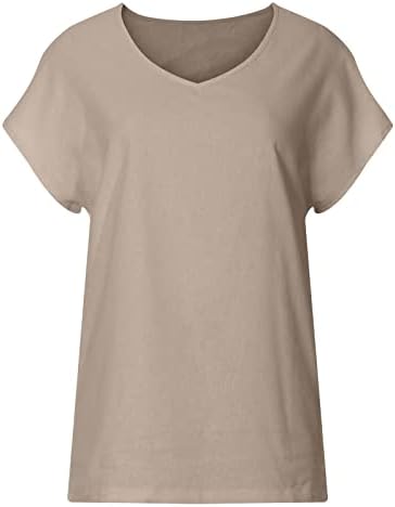 Summer outono camiseta feminina de manga curta algodão algodão vneck brunch liso solto ajuste relaxado tampo superior para mulheres ri ri