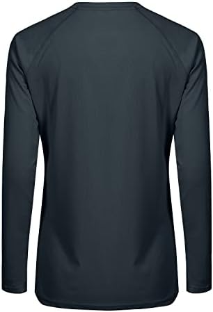 Tops femininos Camiseta de camiseta de pó de uma camiseta de manga comprida pescoço correndo camisetas atléticas para mulheres plus size slim fit