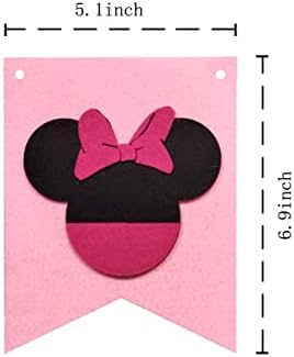 Minnie Birthday Banner, Minnie temática Supplies de festa, itens de decoração de festa de aniversário de menina