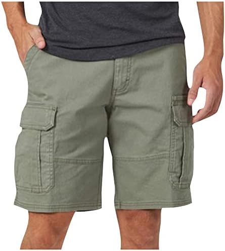 Shorts de carga para homens, cargo de carga masculina curta de zíper casual shorts de encaixe solto