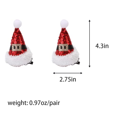 Zhoumeiwensp Christmas Glitter Clep clipe fofo chapéu de natal