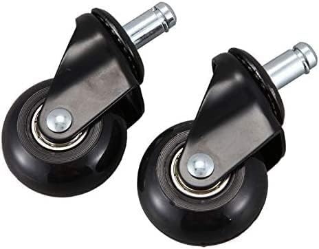 Casters Umky 2pcs 2 em rodas universais pesadas 40kg PU rodas de mamona giratória PU Substituição de gole de gole de giro para rodas pesadas rodas