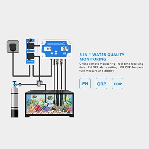 WIFI WIFI Online Detector Detector de água Detector Profissional 3 em 1 pH/ORP/Temp Controlador Testador de qualidade de água com