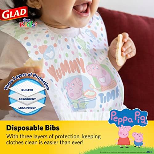 Feliz para crianças babadores de papel descartáveis, 30 CT - babadores descartáveis ​​- babadores de viagem para crianças, babadores