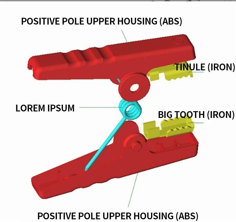 Fibitool Jump Starter Cable Glamp Alligator Clipes para EC5 Conector Jumper Cramp Cabos CLIP DE JULLIGADOR DE SUBSTITUIÇÃO PARA