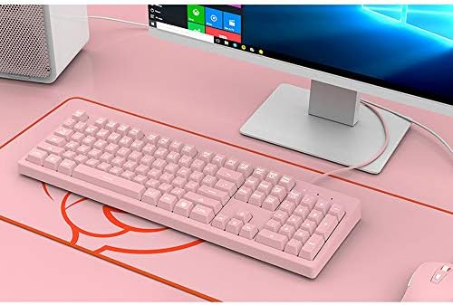 Zhigang Professional Gaming Teclado mecânico RGB Rainbow Backlight 104 Teclado emissora de luz Teclado USB para Mac e PC Pink
