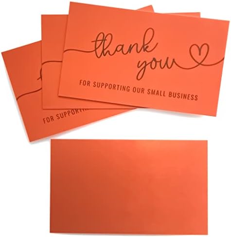 Itzamna Obrigado por apoiar nossos pequenos cartões de busca de clientes notas de apreciação do cliente script laranja
