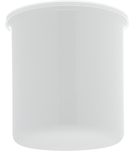 Carlisle Foodservice Products Recipiente de armazenamento redondo com tampa, 2,7 litro de barro, branco