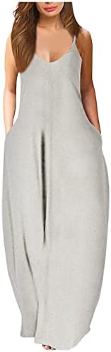 Vestidos de verão de Cucuham para mulheres 2023 Moda casual Plus Tamanho Solid Solid Round Peshen Suspender Colet A-Line Long
