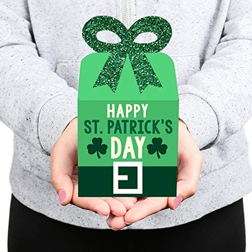 Big Dot of Happiness St. Patrick's Day - Square Favor Gift Caixas - Saint Patty's Day Party Box Boxes - Conjunto de 12