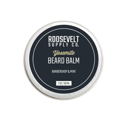 Roosevelt Supply Co. Beard Balm - Condicionador de licença - Feito com apenas ingredientes naturais e orgânicos - 2 onças