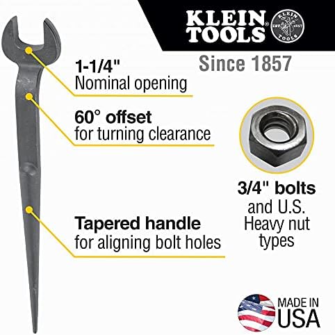Klein Tools 3212 Spud Chavera de 3/4 de polegada para porca pesada e 5416t bolsa de ferramentas, bolsa de touros e parafuso,