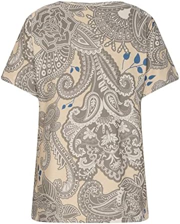 Camisetas de manga curta feminino vneck decote em coração floral de brunch de brunch solto e blusas medievais t camisetas