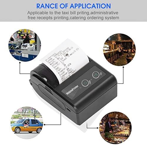 Impressora de recibo portátil de Luqeeg, impressora de recebimento térmico, impressora de recibo Bluetooth de 57 mm, impressora