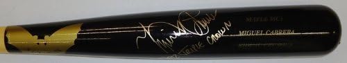 Miguel Cabrera autografou Sam Bat Game Model Bat com a inscrição Triple Crown 2012
